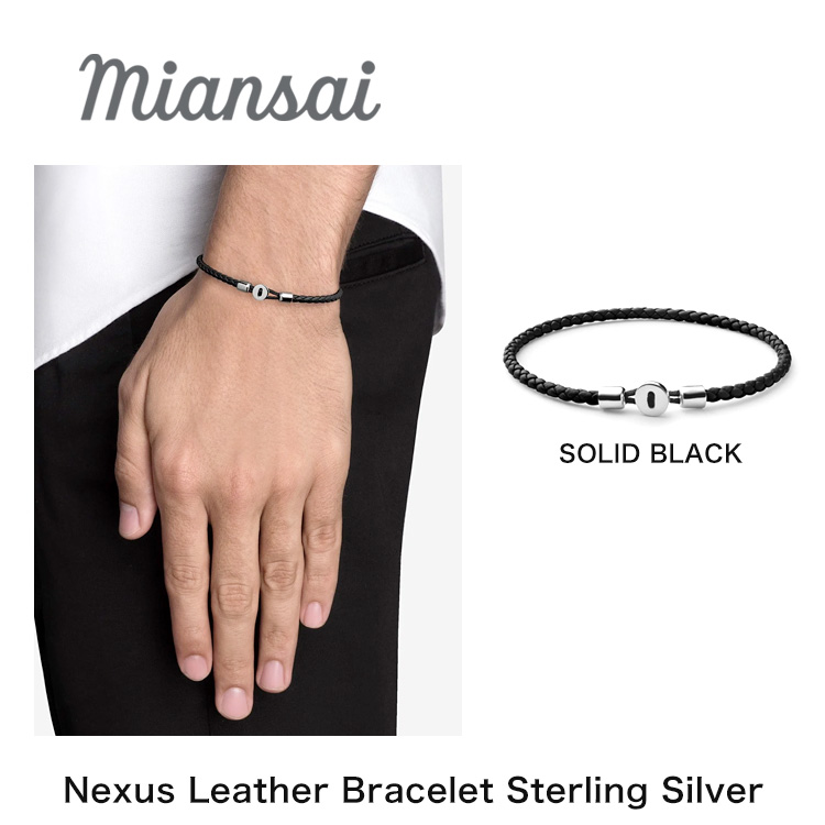 Miansai ミアンサイ ブレスレット メンズ  Nexus Leather Bracelet,Sterling Silver｜haconaka