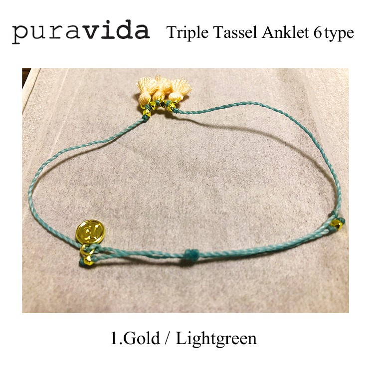 Pura Vida プラ ヴィダ アンクレット Triple Tassel Anklet