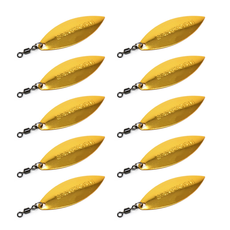 スイベル付ブレード 10枚セット 中サイズ ブレードルアー フラッシング