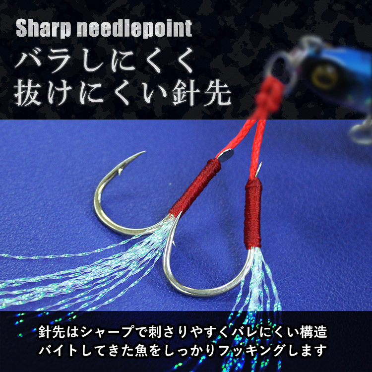 ハイクオリティ スイム ジグ フックセット #15 シングルフック ダブル