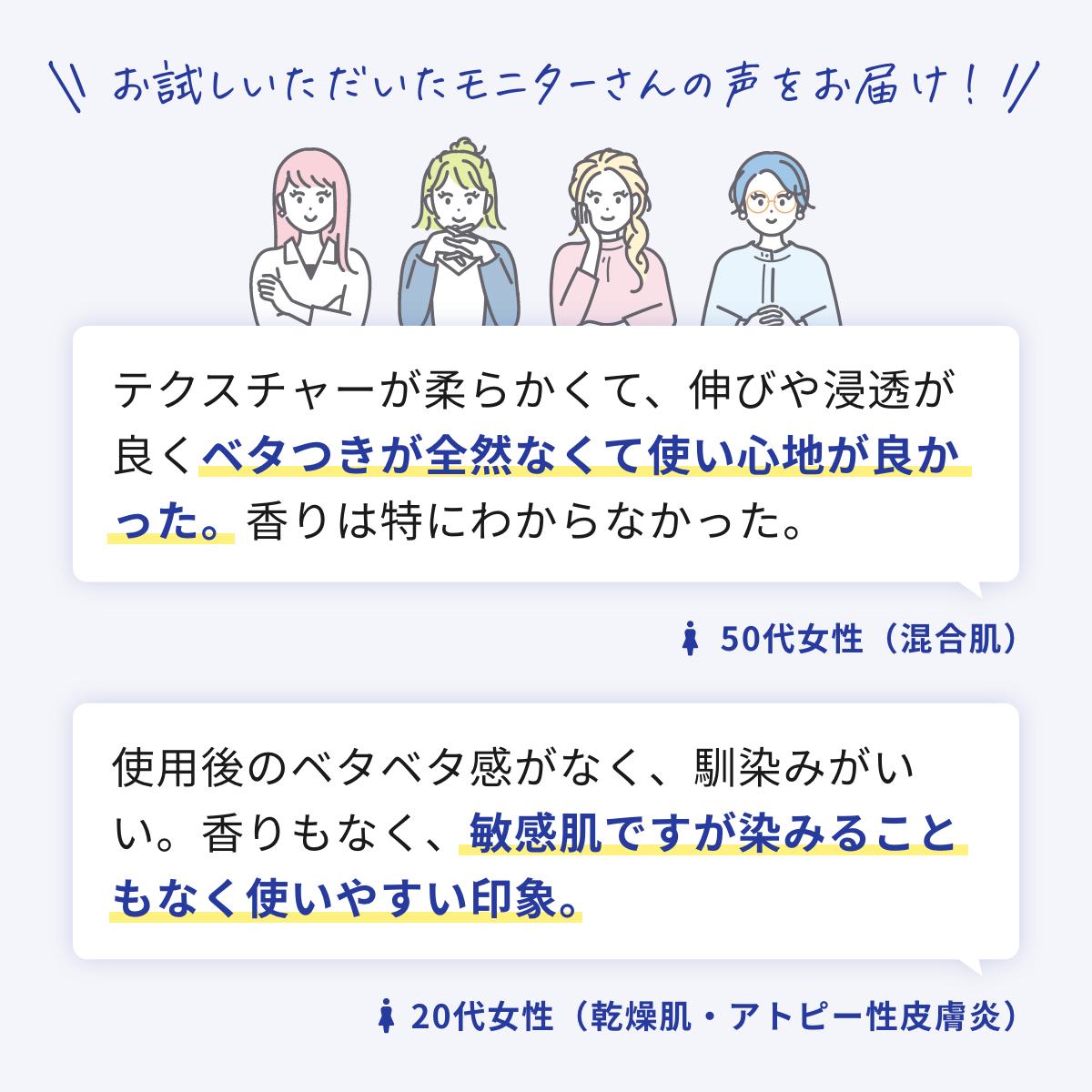 お試しいただいたモニターさんの声をお届け！