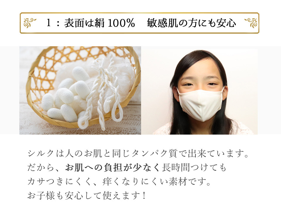何度も洗って使える フェアリーシルクマスク