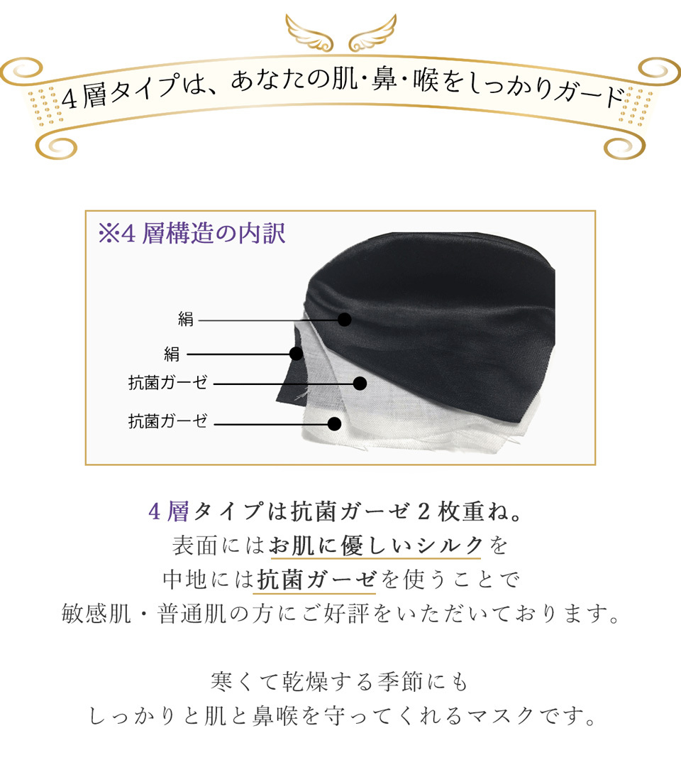 何度も洗って使える フェアリーシルクマスク