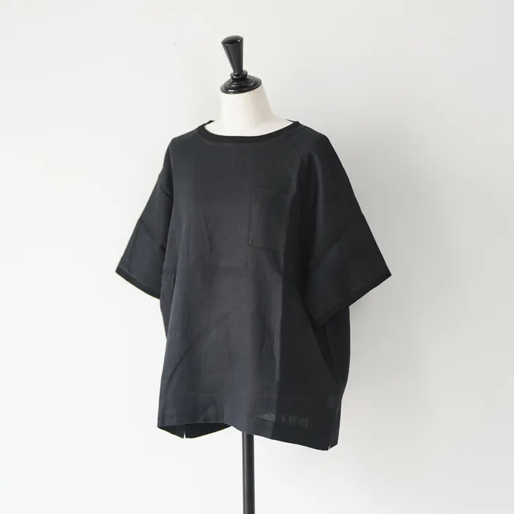TUTIE. (ツチエ) | ラミームジ ギャザーブラウス (navy/purple) | トップス ブラウス お洒落 麻 製品洗い TUTIE. (ツチエ) | ラミームジ ギャザーブラウス (navy/purple