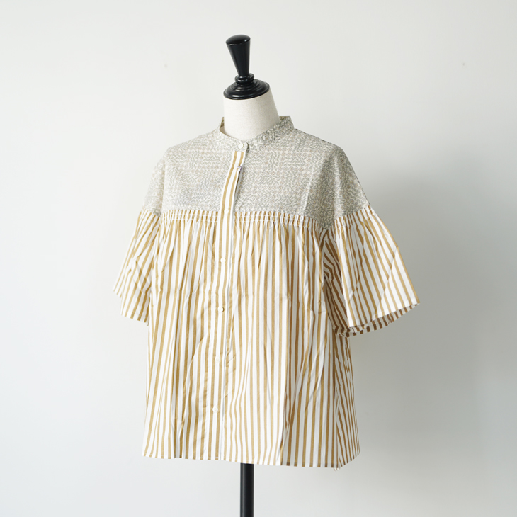 sosotto (ソソット) | LIBRTYPRINTゴムシャーリング切替ブラウス5分袖 (beige) | トップス お洒落 楽天市場】【SALE セール】sosotto (ソソット) | LIBRTYPRINT