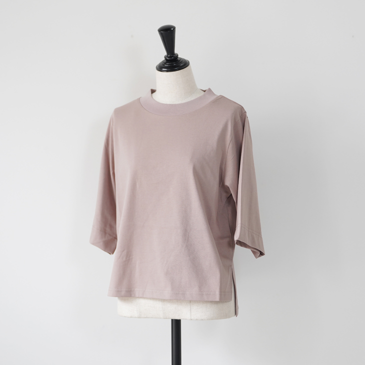 KELEN (ケレン) | HALF SLEEVE TOPS "HARP"(greige / charcoal / salmon pink / blue) | トップス シンプル お洒落