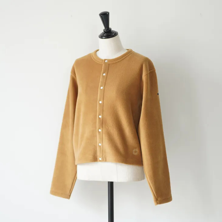 ORCIVAL ライトフリースクルーネック カーディガン　 2　キャメル ORCIVAL | EFC CREW NECK CARDIGAN size 2 (camel/pink) オーシバル