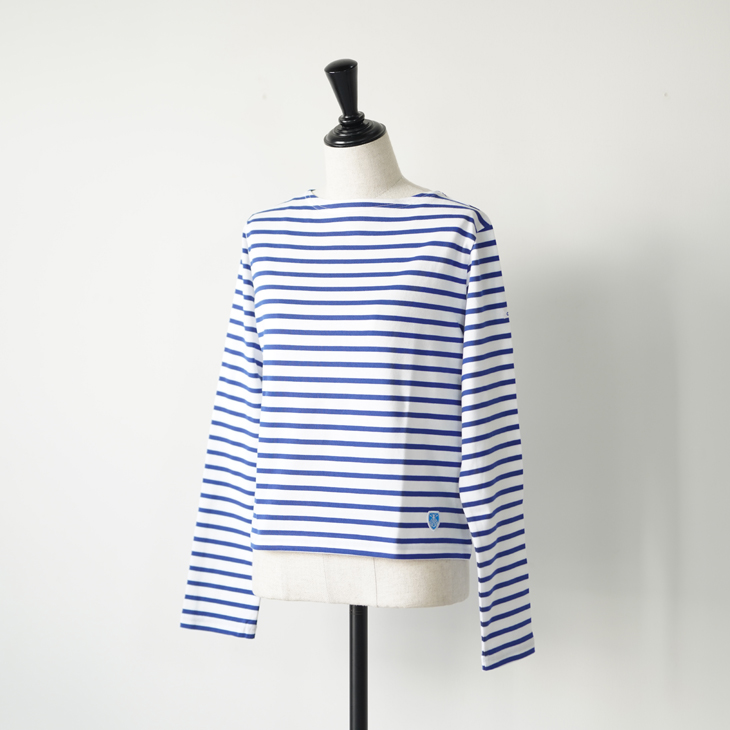 ORCIVAL | BOATNECK L/S P.O. size 2 | オーシバル ボートネック プルオーバー ボーダー 長袖 ロイヤルブルー ラベンダーブルー ORCIVAL | BOATNECK L/S P.O. size 2 オーシバル ボートネック