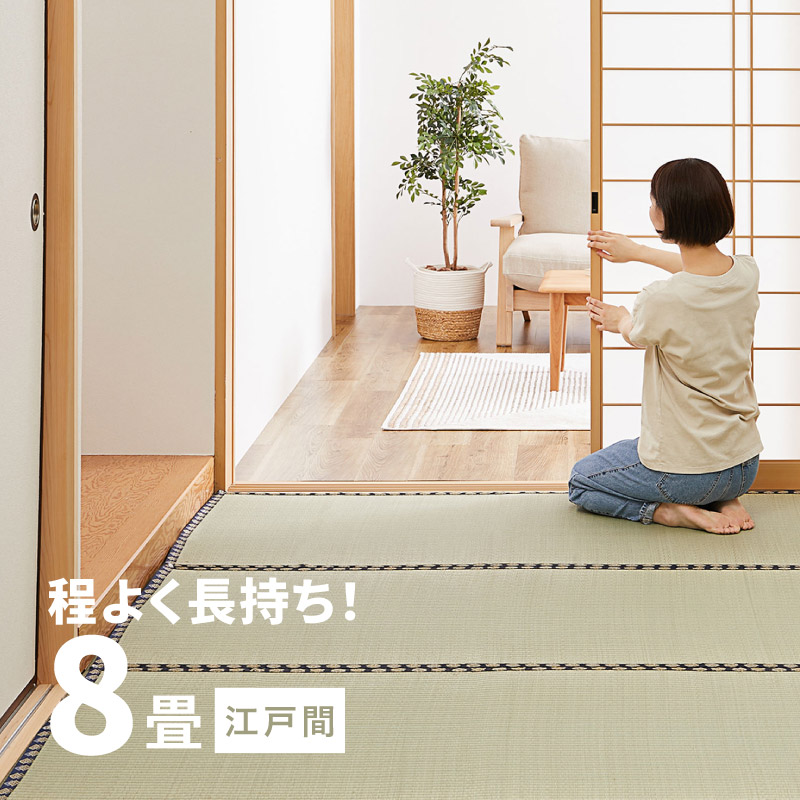 カーペット い草 8畳 8帖 352×352cm 畳の上に敷くもの ござ いぐさ 江戸間 関東間 田舎間 五八間 58間 上敷き 谷川