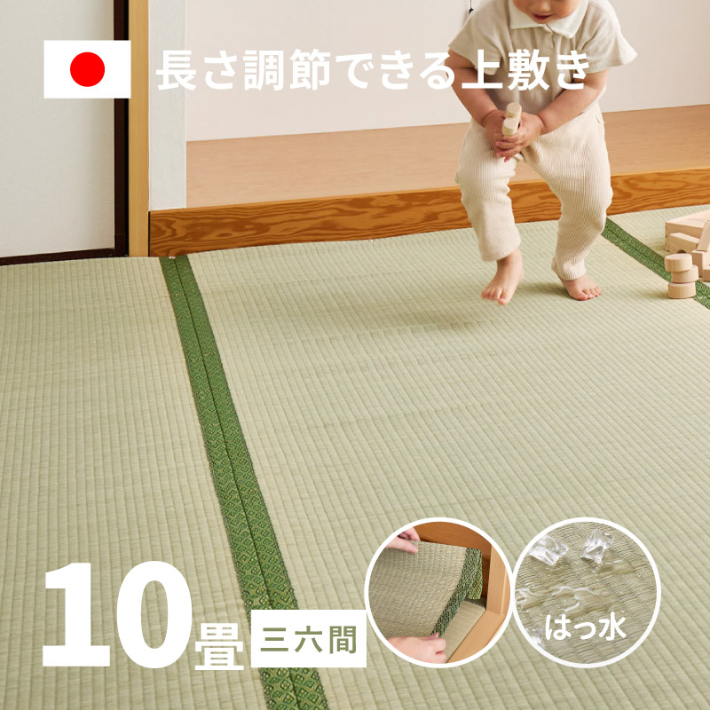 HAGiHARA（萩原） カーペット い草 10畳 10帖 364×455cm 畳の上に敷く