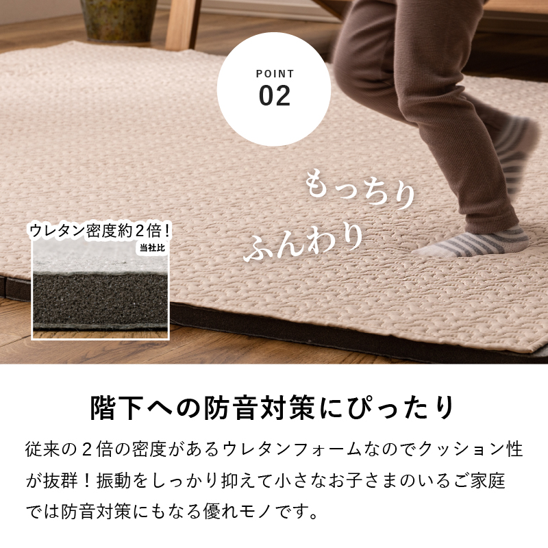 HAGiHARA（萩原） ラグ カーペット 低反発 下敷き 18枚セット 4.5畳