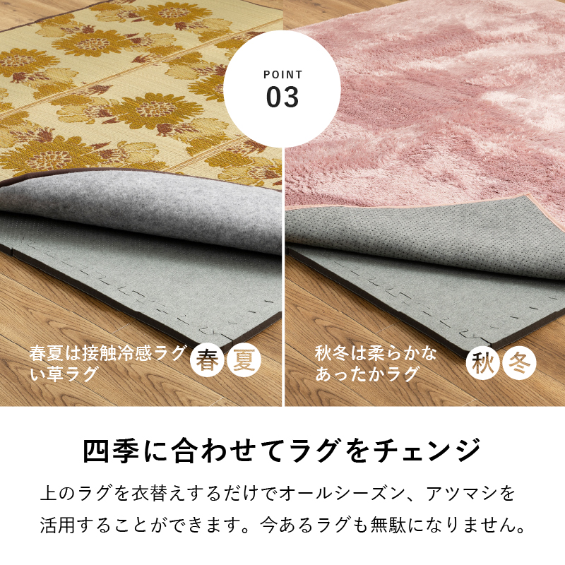 HAGiHARA（萩原） ラグ カーペット 低反発 下敷き 18枚セット 4.5畳