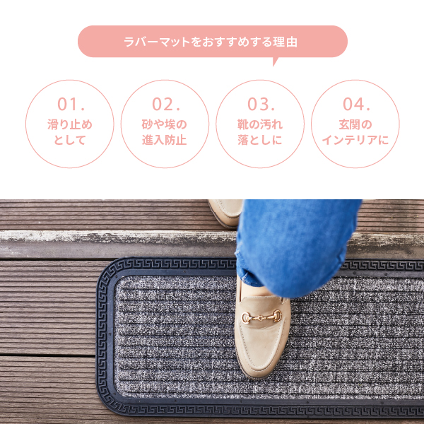 HAGiHARA（萩原） 階段マット 屋外マット 泥落とし 階段ステップ 滑り 