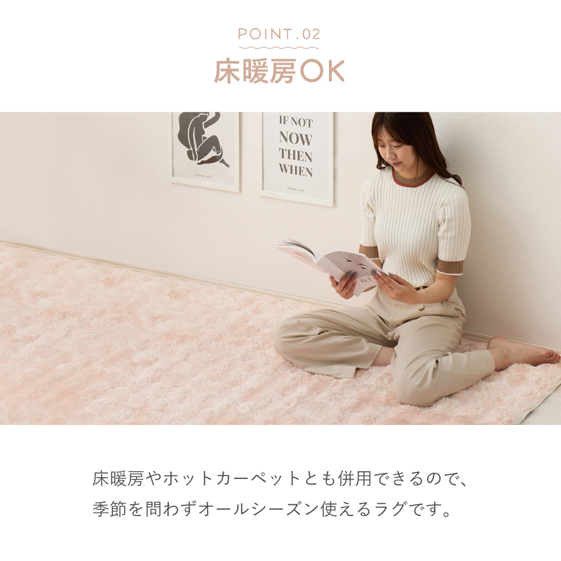 HAGiHARA（萩原） ラグ マット カーペット 3畳 洗える 床暖房対応 低