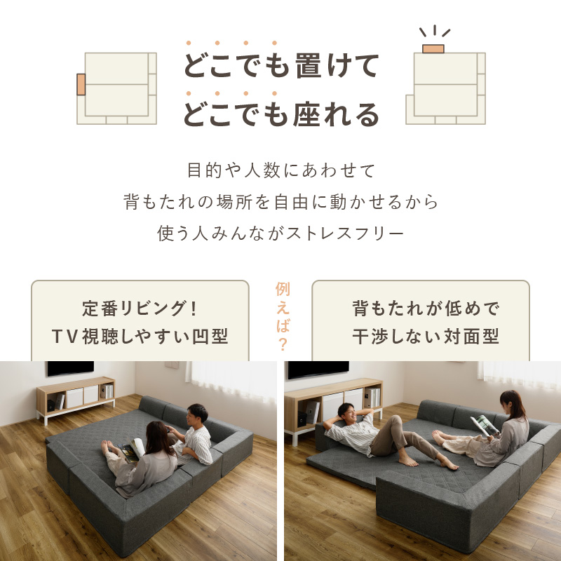 ソファラグ ソファーラグ ラグソファ 2畳 セ...の詳細画像4
