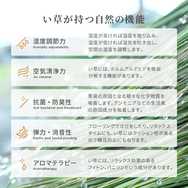 ラグ カーペット たたみ い草 4.5畳 4畳半 4.5帖  261×261cm 畳の上に敷くもの 日本製 花ござ いぐさ 江戸間 関東間 田舎間 五八間 58間 上敷き イデア｜hagihara6011｜07