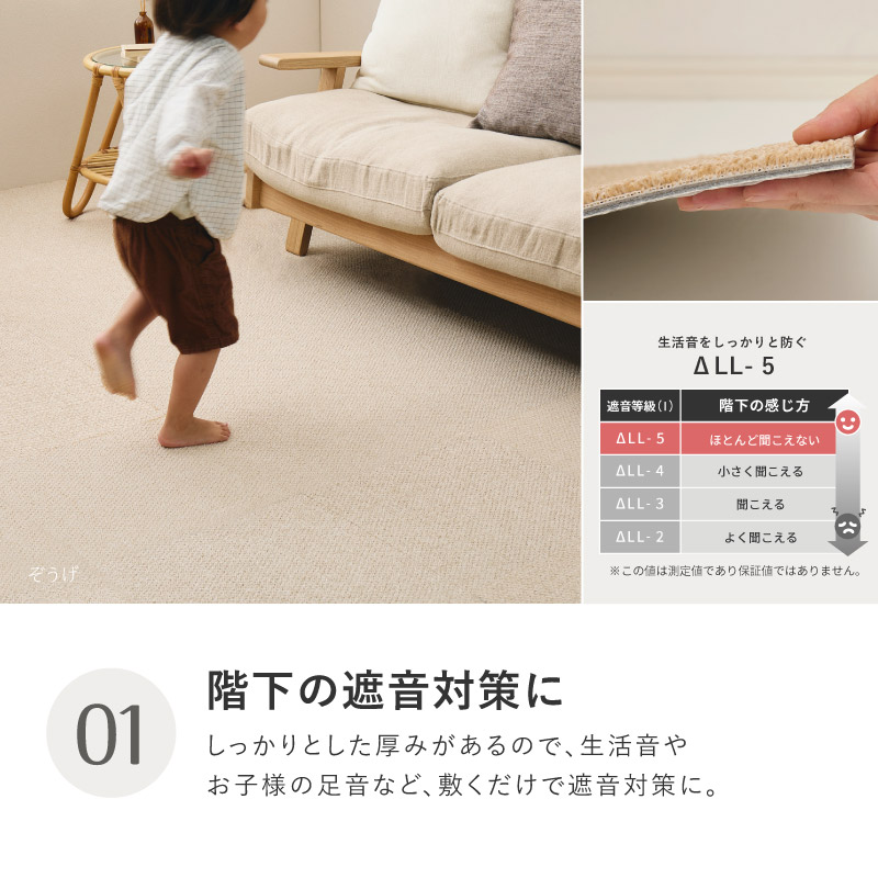 東リ（TOLI） タイルカーペット タイルマット 40×40 敷き詰め 遮音