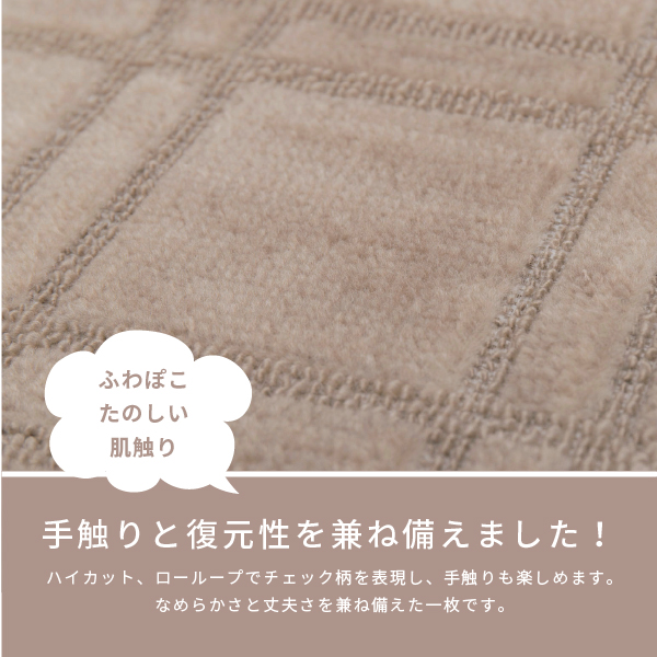 ラグ カーペット 2畳 本間 2帖 191×191cm 日本製 カットできる 格子柄 タフトラグ 絨毯 平織リ シオン2｜hagihara6011｜11