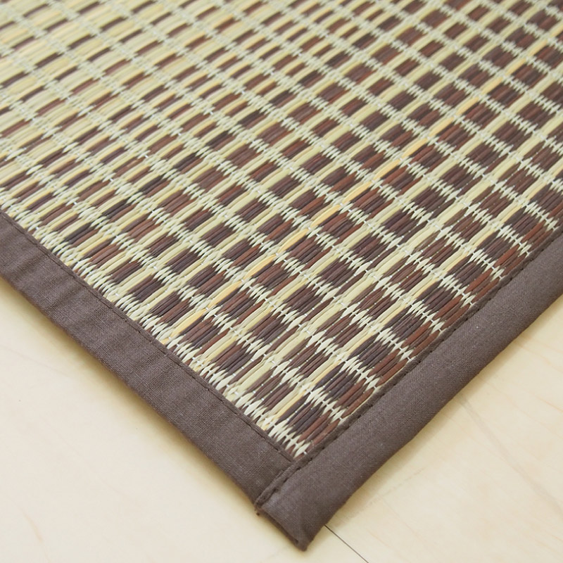 ラグ カーペット い草 4.5畳弱 240×240cm 折りたためる コンパクト ふっくら 防音 厚手 クレパス 裏貼有 12mm ウレタン入り_1