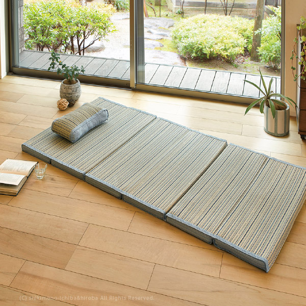 HAGiHARA 厚手 い草6つ折りマットレス 涼仙 約80×170×4cm たたみ