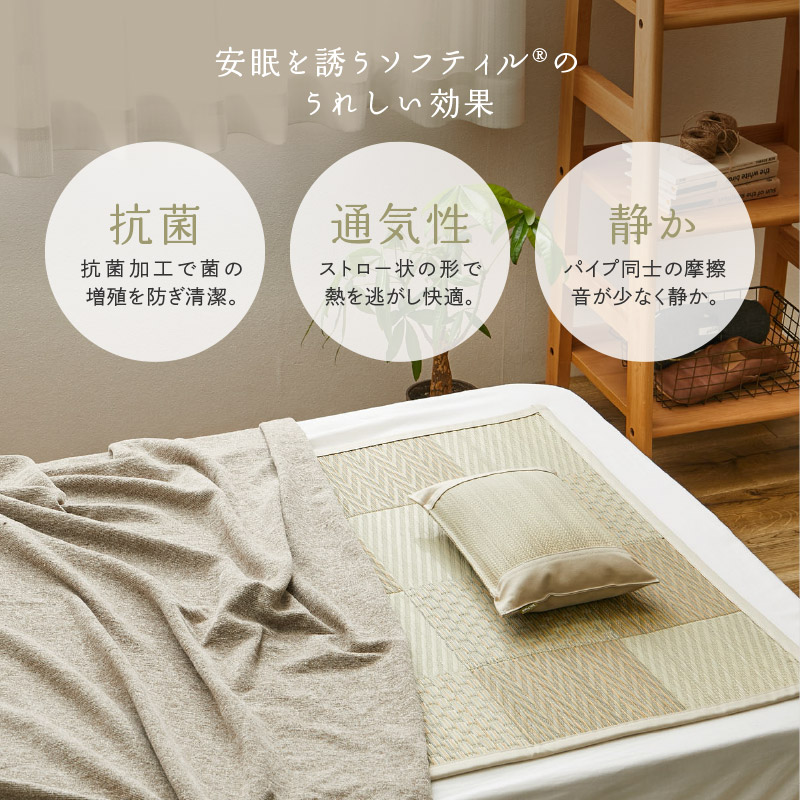 HAGiHARA 2点セット い草枕 ござ 倉敷帆布 おしゃれ 国産 1畳 裏