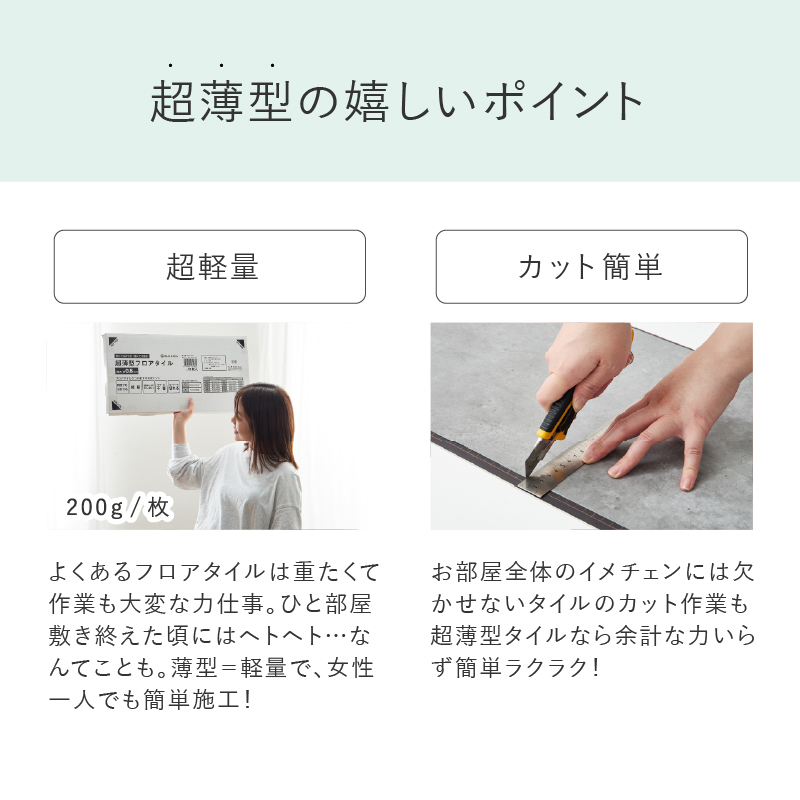 サンプルセット 置くだけ フロアタイル モルタ...の詳細画像3