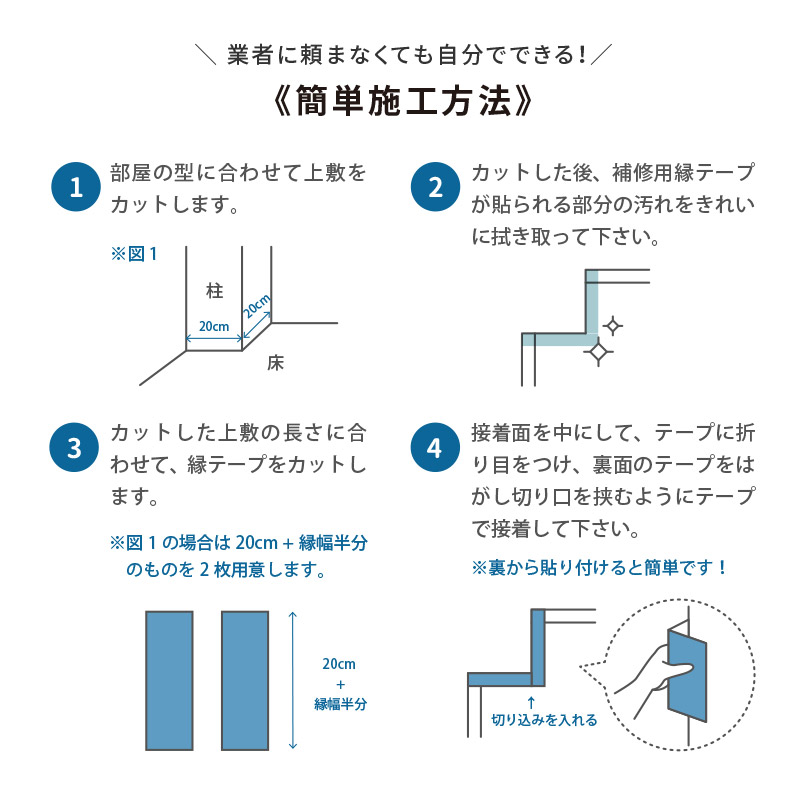 畳 補修テープ 4m ブルー たたみ リメイク...の詳細画像4