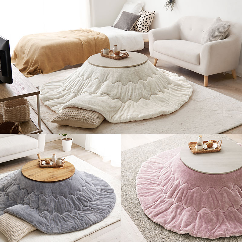 HAGiHARA（萩原） こたつ こたつセット 丸 円形 リバーシブル天板