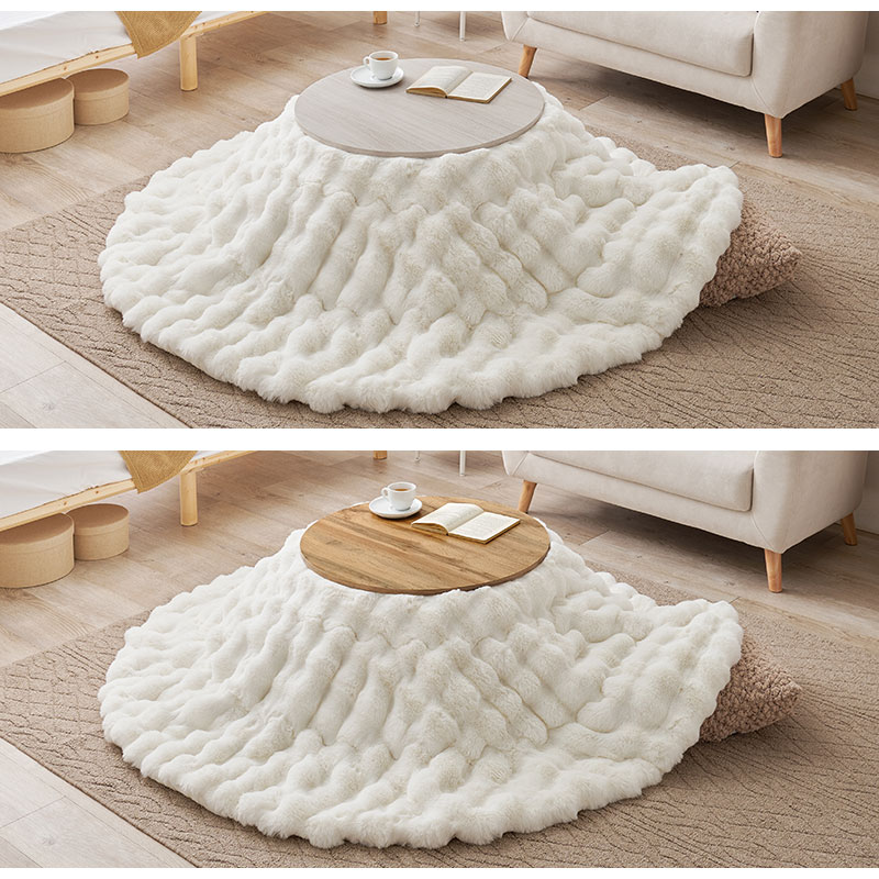 HAGiHARA（萩原） こたつ こたつセット 丸 円形 折りたたみ 掛布団 2点