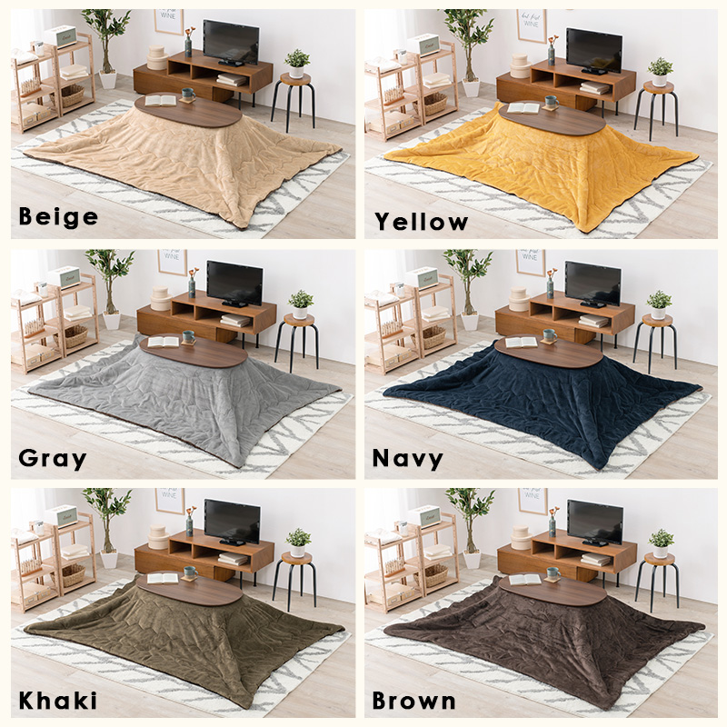 HAGiHARA（萩原） こたつセット こたつ 楕円形 幅90cm 折りたたみ 省