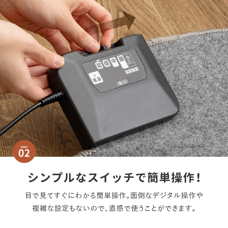 ホットカーペット本体 丸形 2畳 円形 円型 丸型 CWC176H 176Rcm