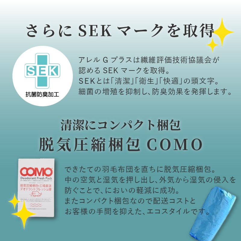 日本製 羽毛布団 ダブル 190×210cm 立体キルト ホワイトダックダウン93