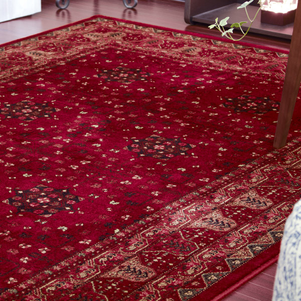 ラグ 絨毯 カーペット 約6畳弱  約240×340cmレッド 高級カーペット ウィルトン織｜hagihara6011｜03