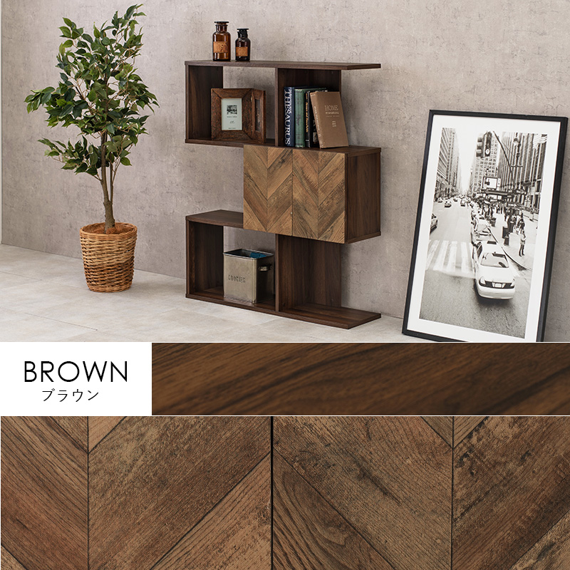 HAGiHARA（萩原） オープンラック ディスプレイラック 扉付き ワイド3