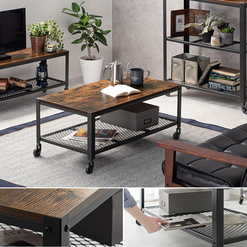 HAGiHARA（萩原） テーブル ローテブル ソファテーブル 机 幅90cm