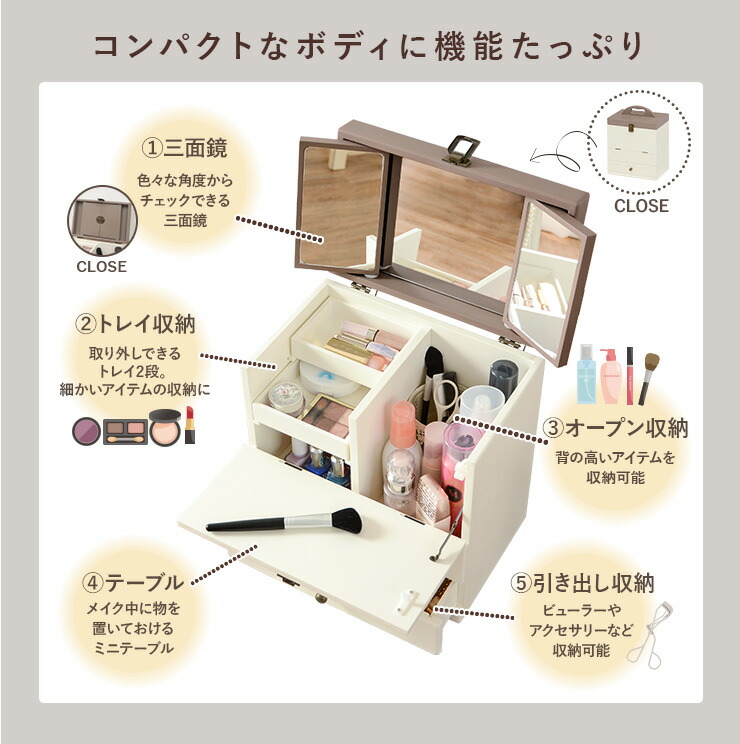 目立った傷や汚れなし】即決 Dior Beauty ミラー付き3段メイク