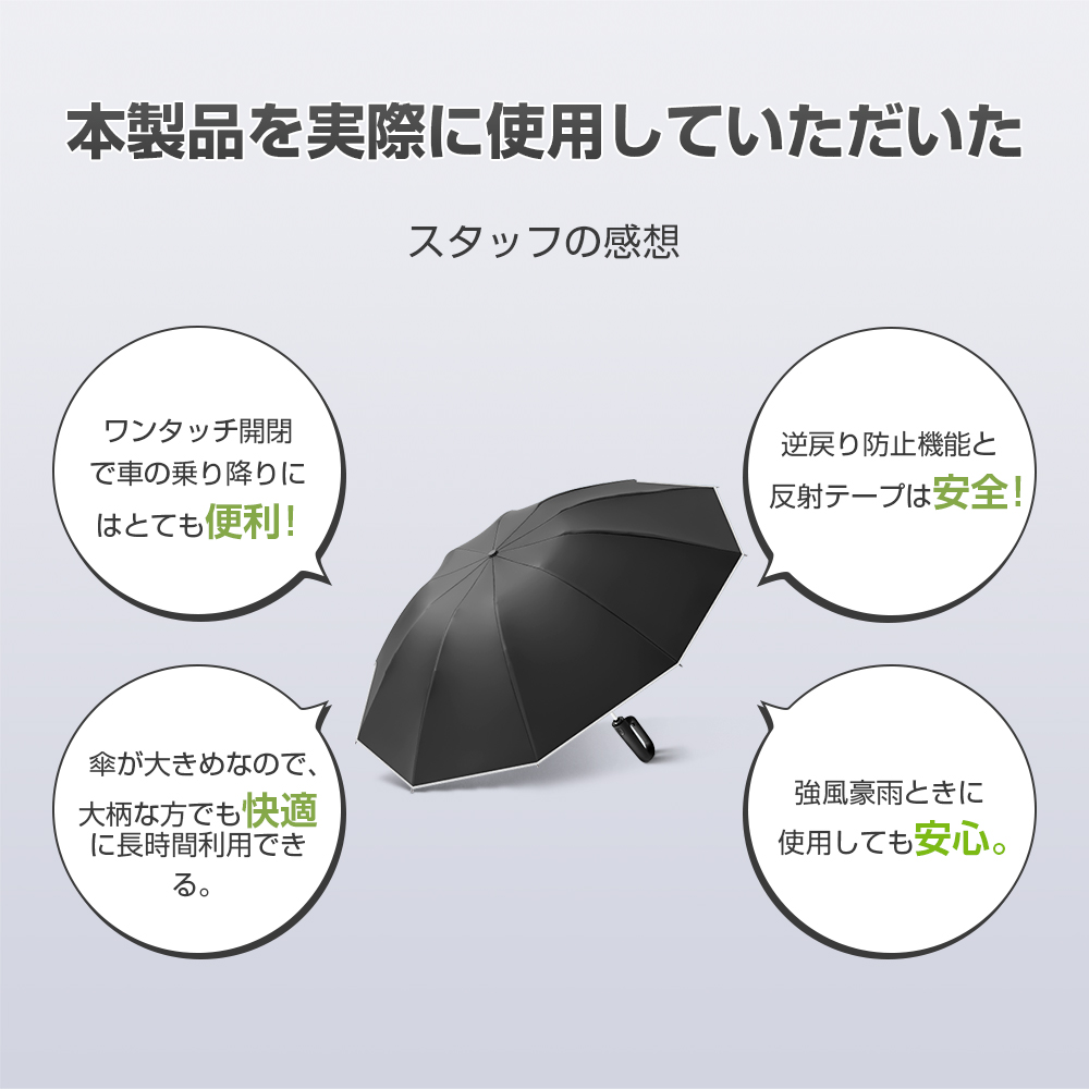 折りたたみ傘 ワンタッチ 自動開閉 折り畳み傘 大きい メンズ傘 折畳み傘 逆折り式 速乾 頑丈 10本骨 反射テープ 逆戻り防止 晴雨兼用 豪雨  台風対応 収納カバー : fb-01 : HAGOOGI公式ショップ - 通販 - Yahoo!ショッピング