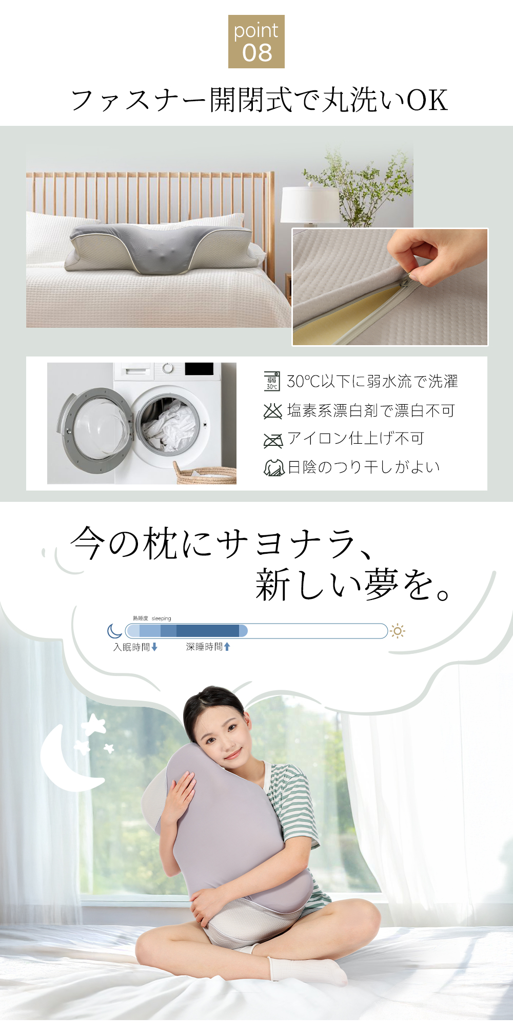 2025年新品☆カバー付き】枕 まくら 低反発枕 安眠枕 首こり
