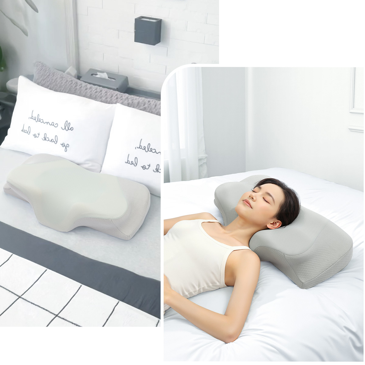 枕 低反発枕 安眠枕 まくら 快眠枕 ストレートネック 高さ調整 肩こり