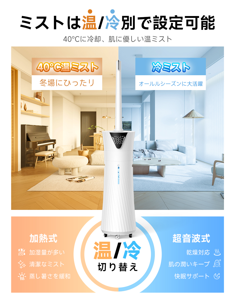 HAGOOGI 【50％OFFクーポン配布中】HAGOOGI 加湿器 大容量 17L 上から