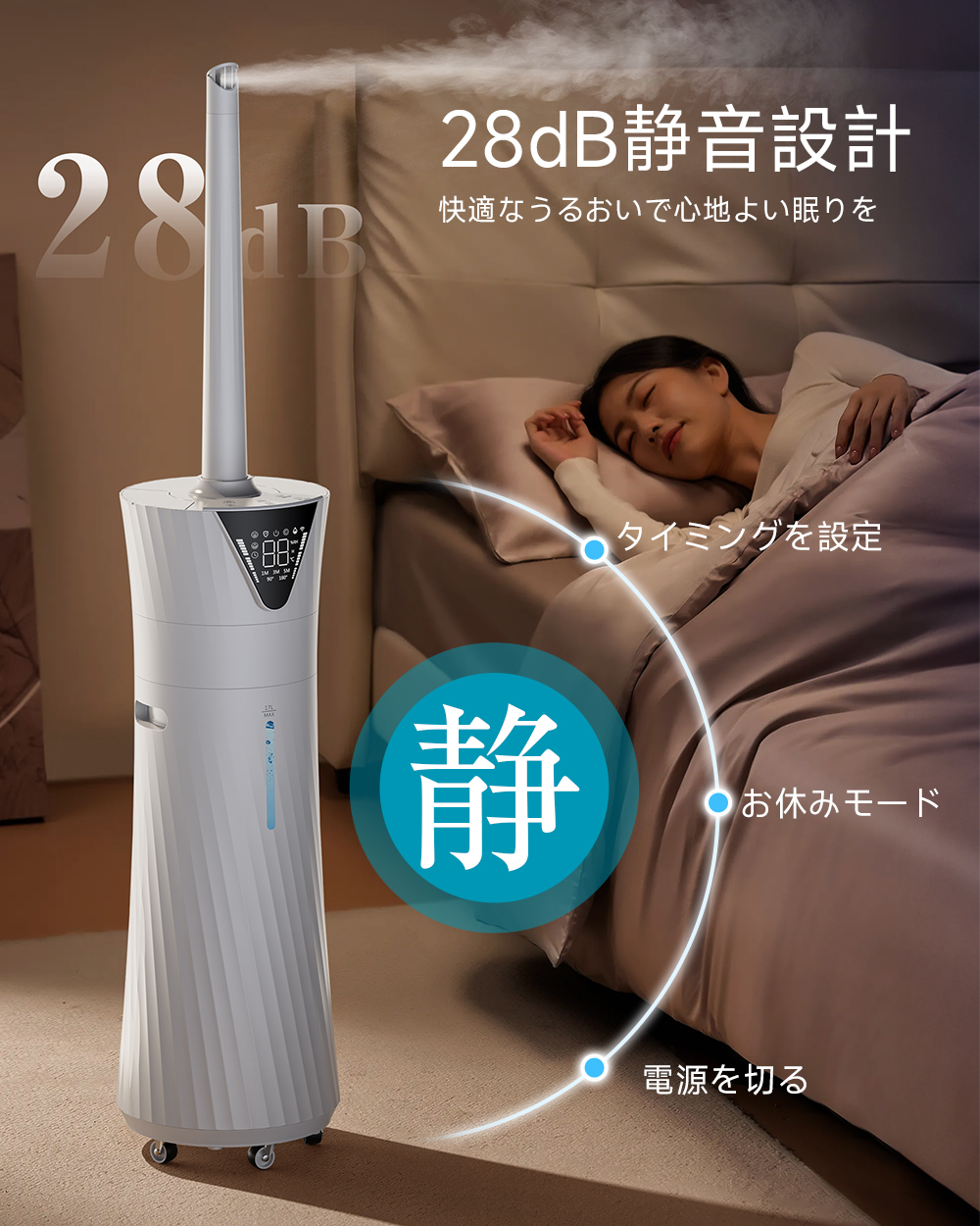 HAGOOGI 【50％OFFクーポン配布中】HAGOOGI 加湿器 大容量 17L 上から