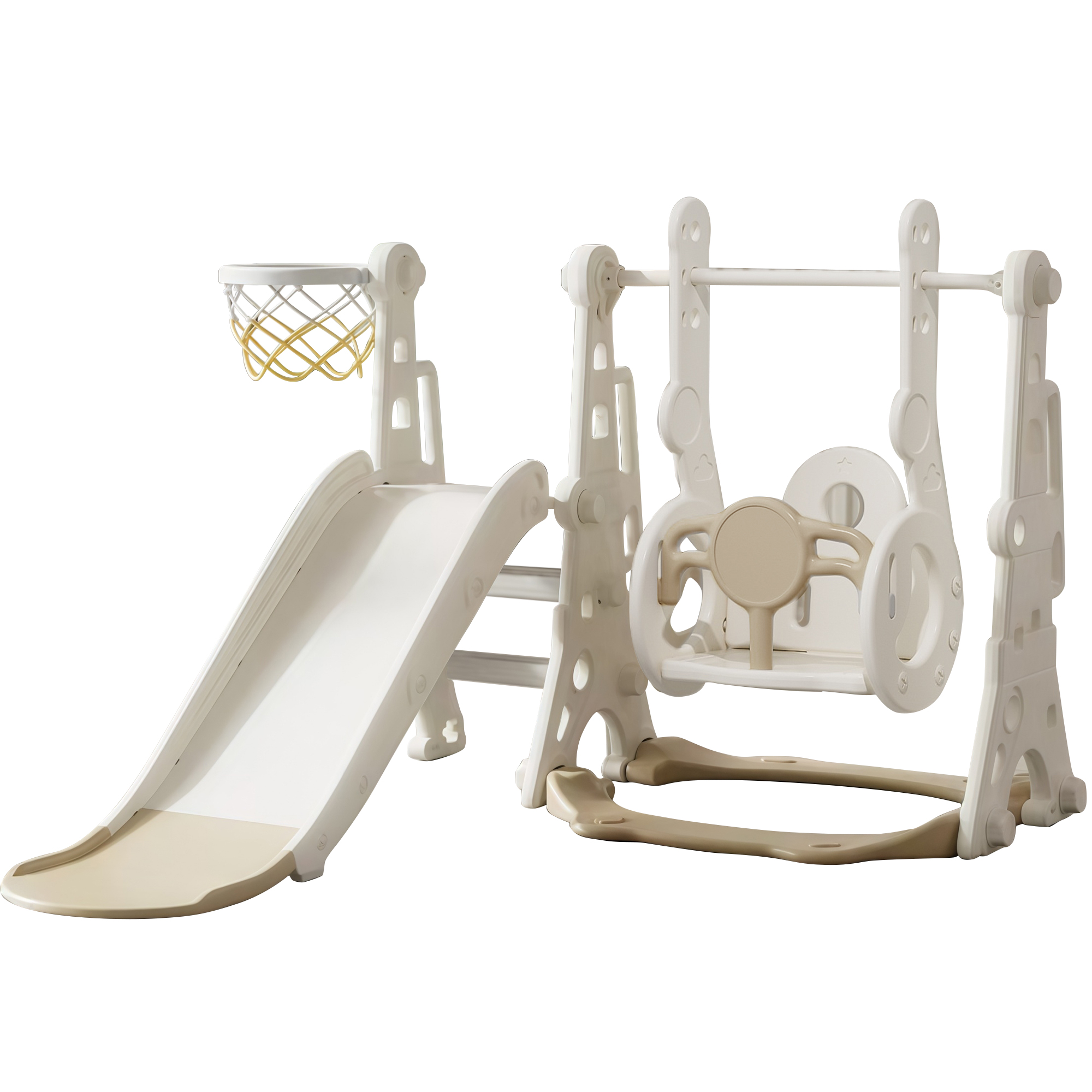 大型 室内遊具 滑り台 ブランコ 車 グレー BTM 滑り台 室内 安い すべり台 ブランコ 4in1 大型遊具 すべりだい