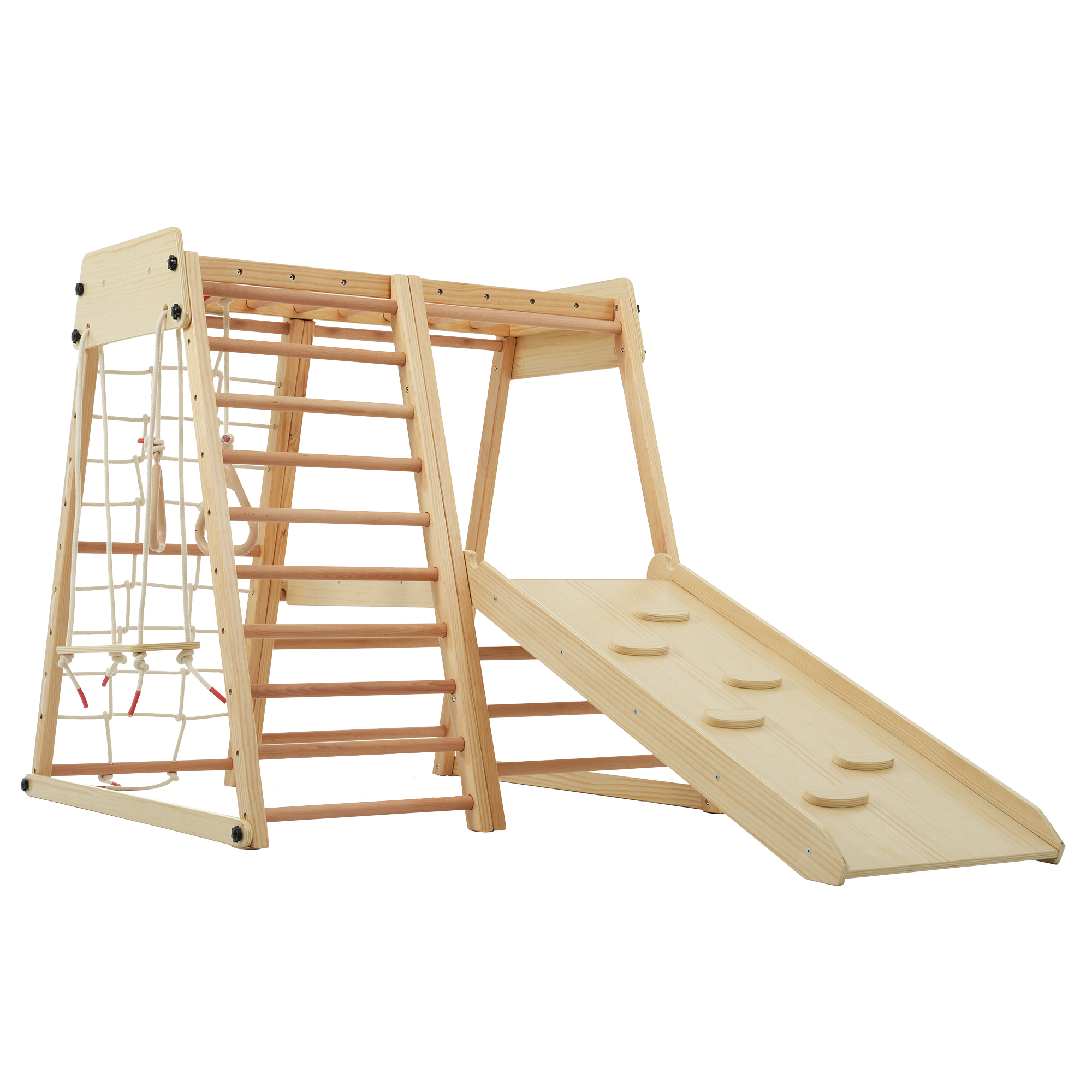 BTM ジャングルジム 折りたたみ すべり台 ブランコ 大型遊具 天然木