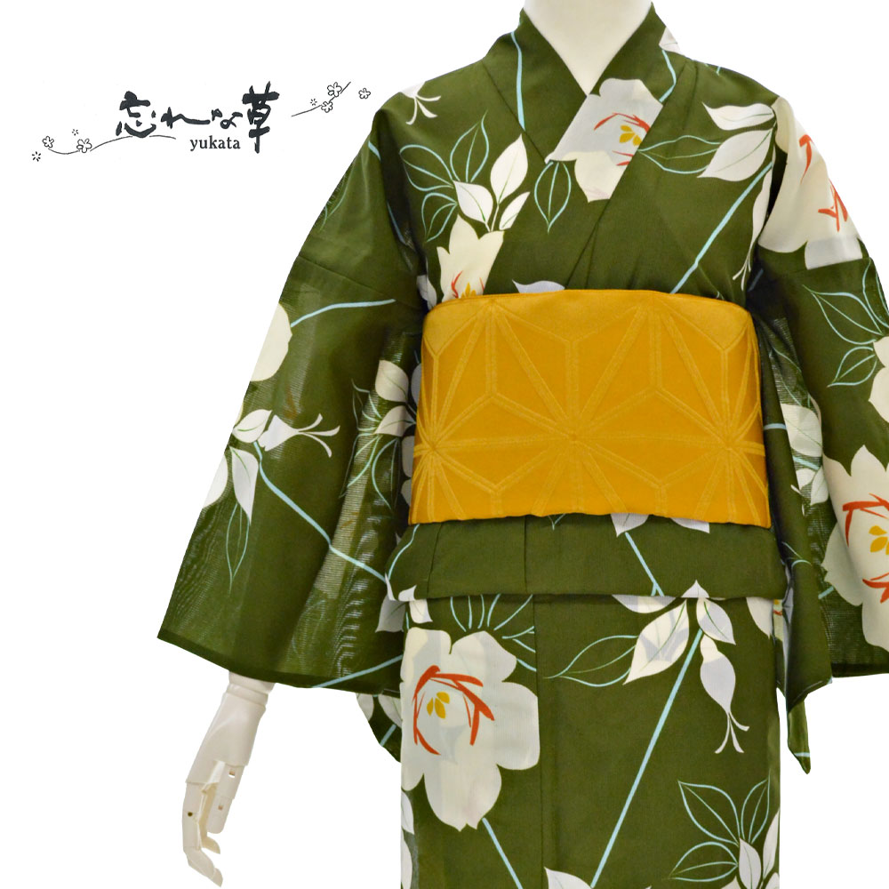 可愛らしい忘れな草の洗える浴衣✨夏着物としても…ポリエステル100% 新品タグ付 230405_5650-00796_01.jpg
