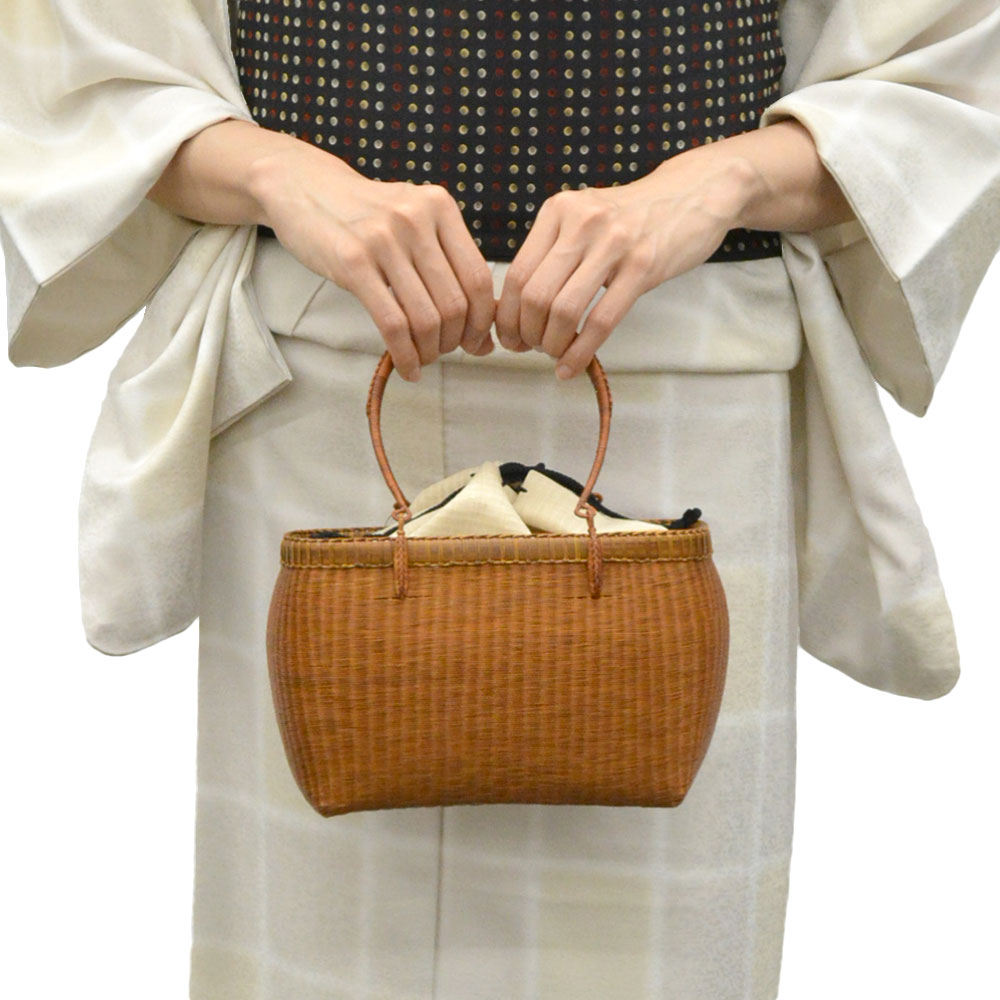 和装 竹かごバッグ 夏 浴衣 着物 小物 京都 和小物さくら 日本製 高級