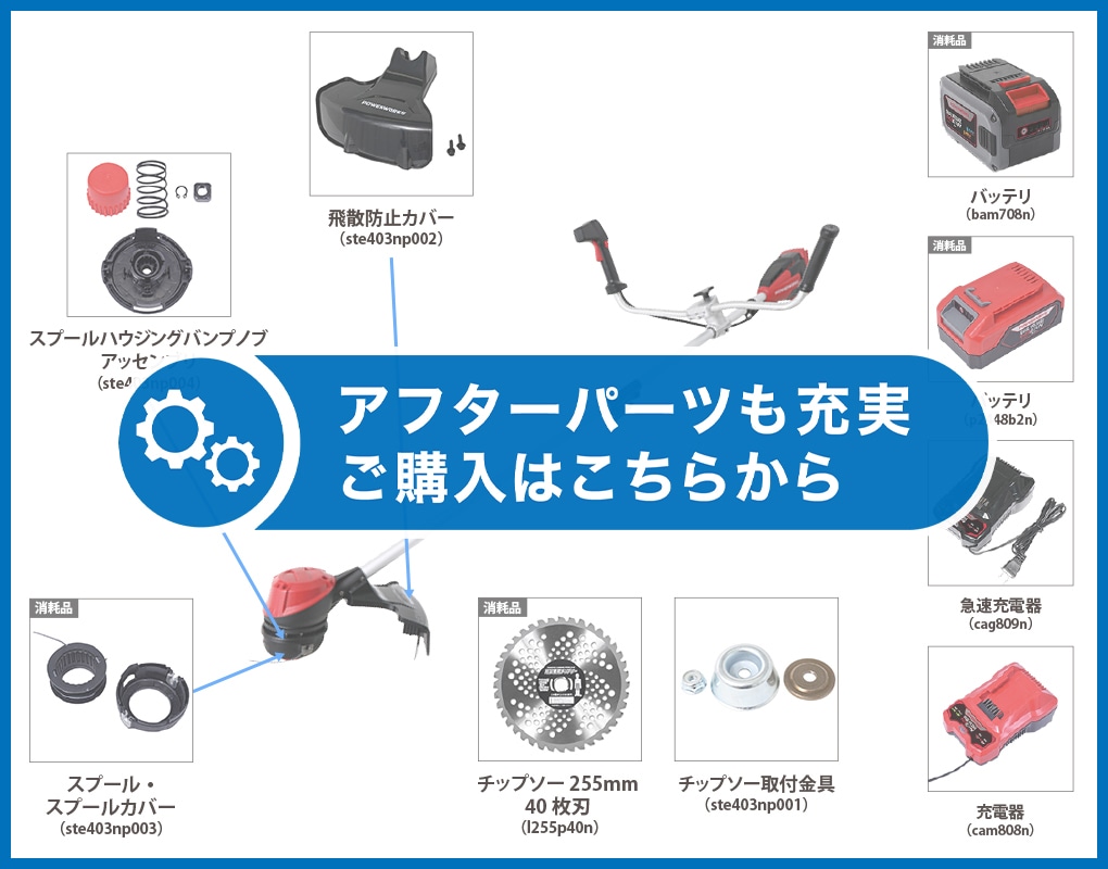 公式】電動草刈機 充電式 48V 刈払機 ナイロンカッター チップソー