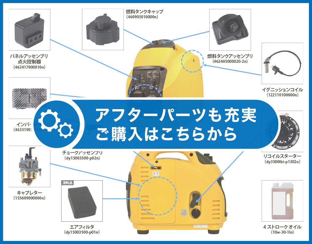 ハイガー公式 インバーター発電機 静音 小型 家庭用 ガソリン 3000W 