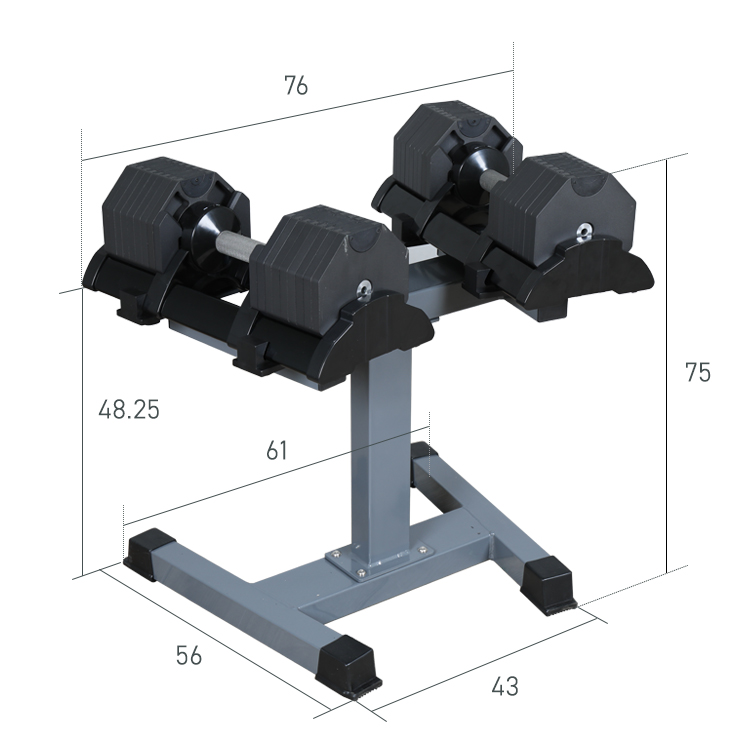 HAIGE ハイガー公式 可変式ダンベル 40kg×2個＋専用スタンド