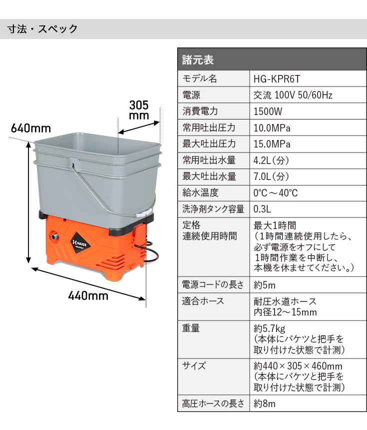 ハイガー公式 高圧洗浄機 電動 貯水タンク型 20L コンパクト 最大吐出 