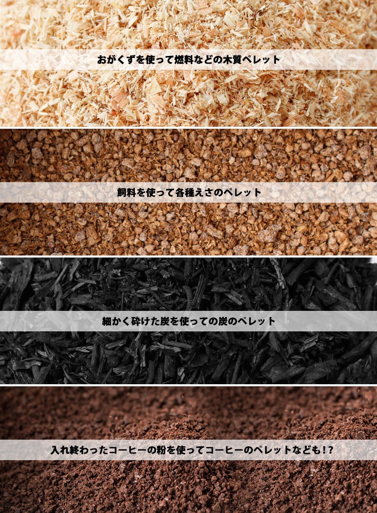 ペレット製造機 ペレタイザー ペレット 木質ペレット 肥料 飼料 粉砕機 バイオマス エコロジー ガーデニング
